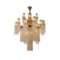 Industrial Design Lighting Pendant Large Project American Country Modern Gold Crystal Chandelier